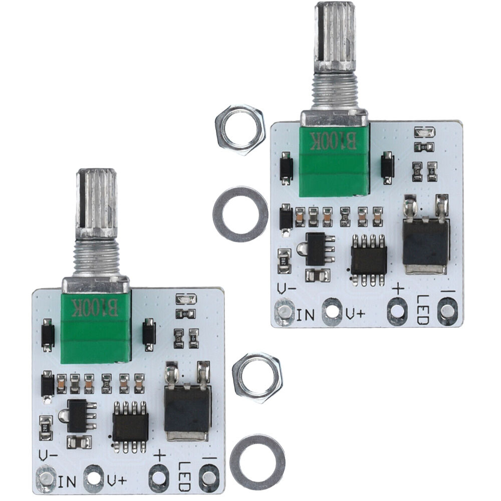2Pc LED Mini Dimmer Constant Voltage Module Stepless Knob Potentiometer DIY HOT