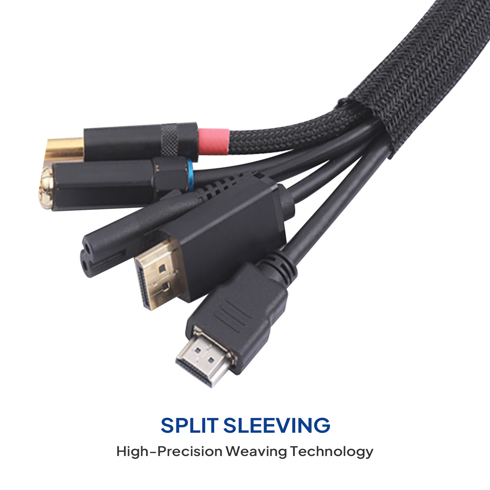 Wire Loom for High-Temperature Automotive Harness Wrap Cable Management 10/30ft