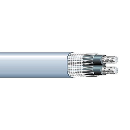 400′ 1/0-1/0-2 Aluminum SEU Service Entrance Cable PVC Jacket Gray 600V