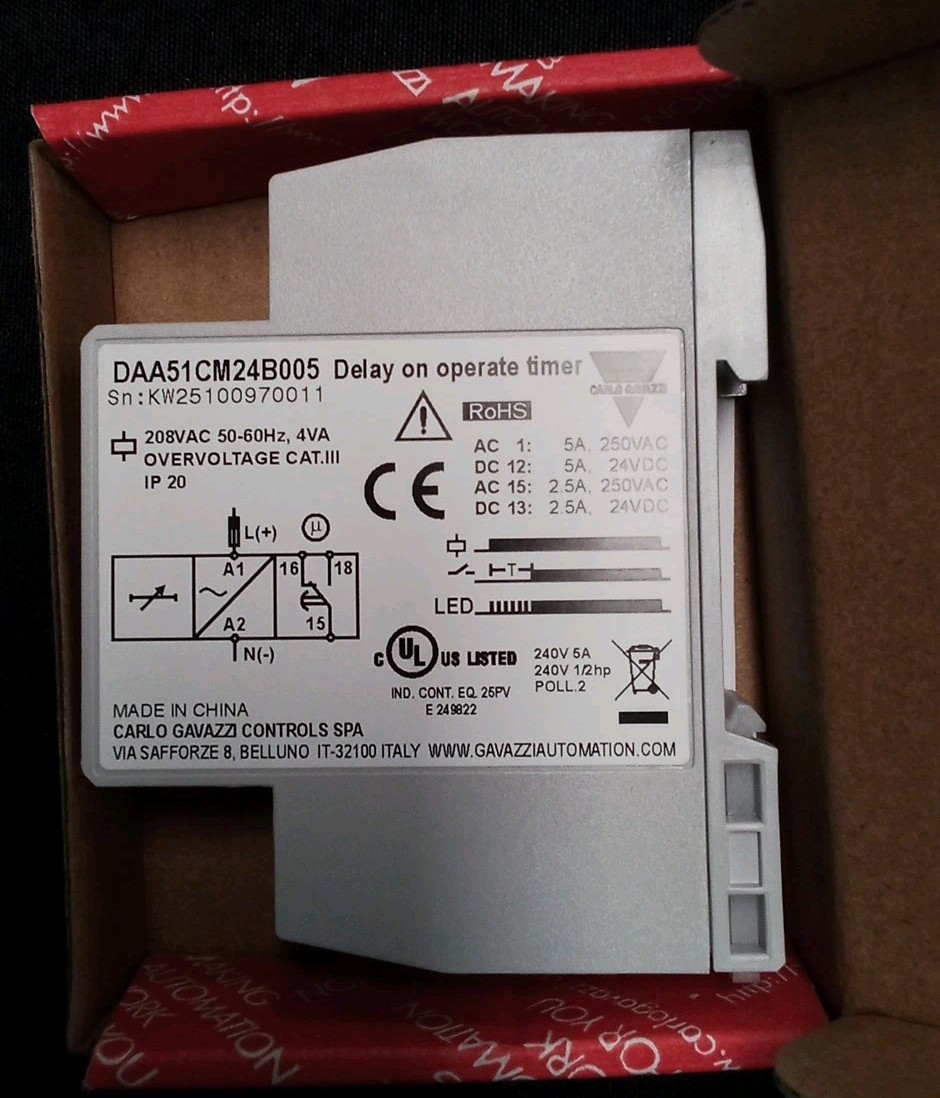 Carlo Gavazzi Delay On Operate Timer DAA51CM24B005