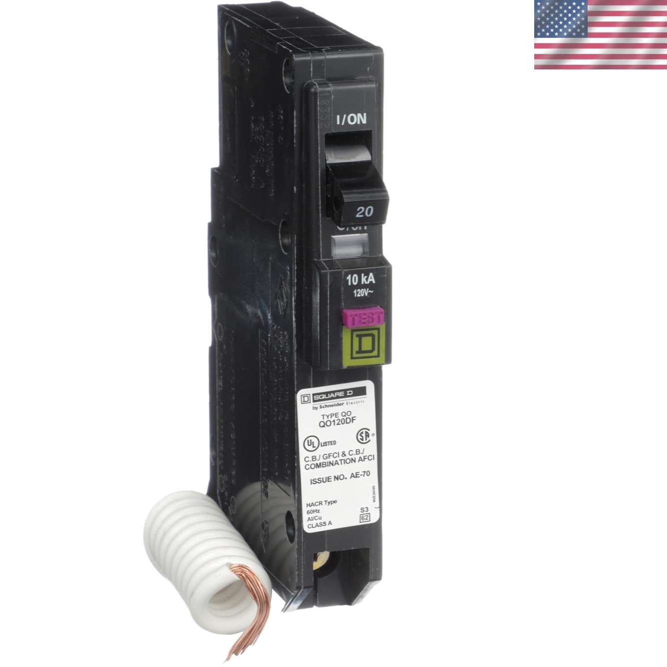 Square D by Square D – QO 20 Amp Single-Pole Dual Function CAFCI and GFCI Cir…