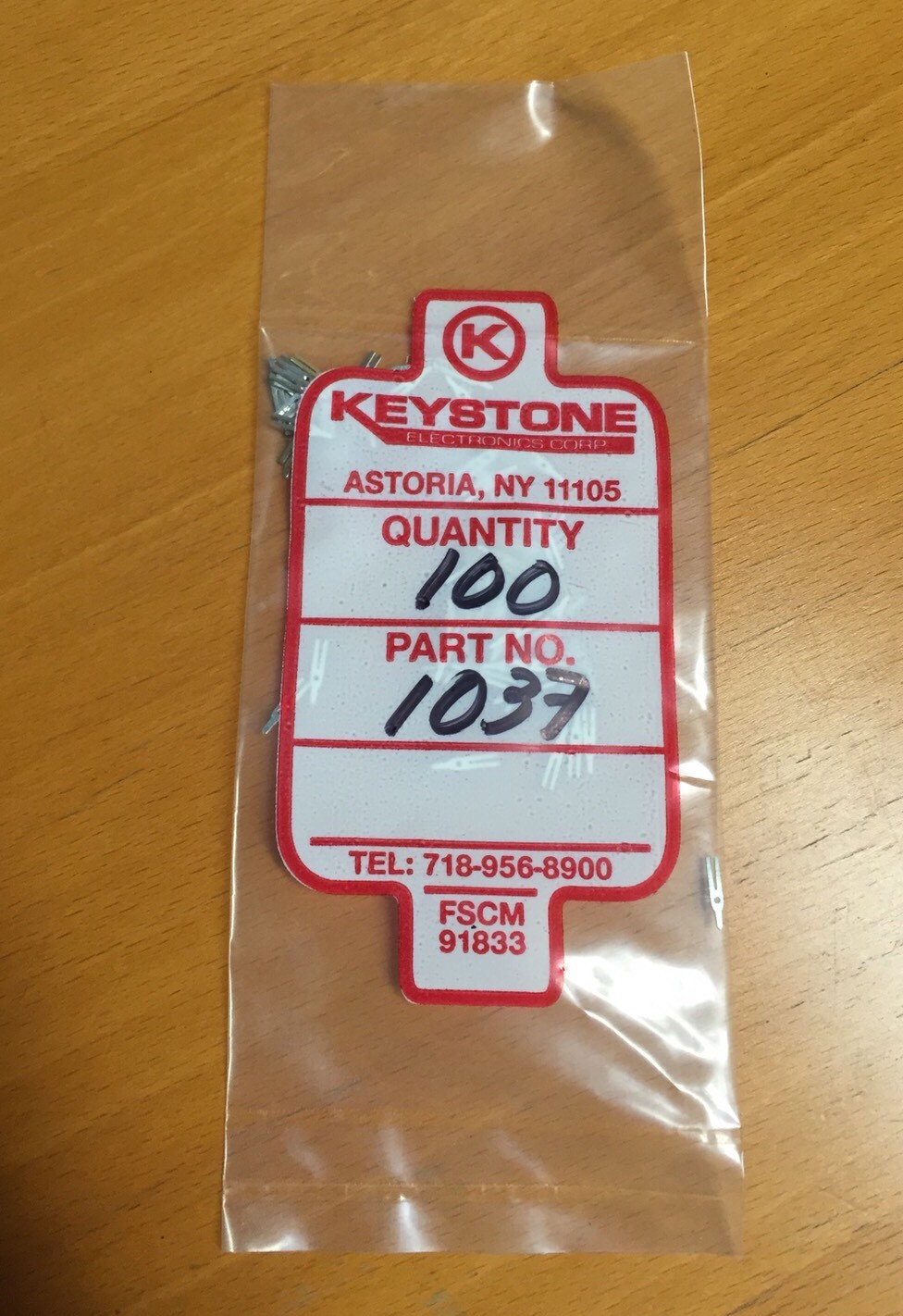 Keystone 1037 PCB Test Point, Through Hole Mount, (100pcs = 1 lot)