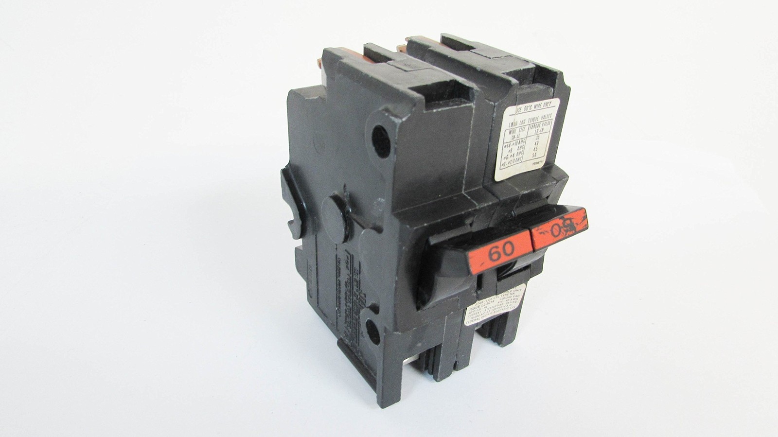 1-FEDERAL PACIFIC NA260 FPE 60 AMP 2 Pole Regular Size STAB Lock Circuit Breaker