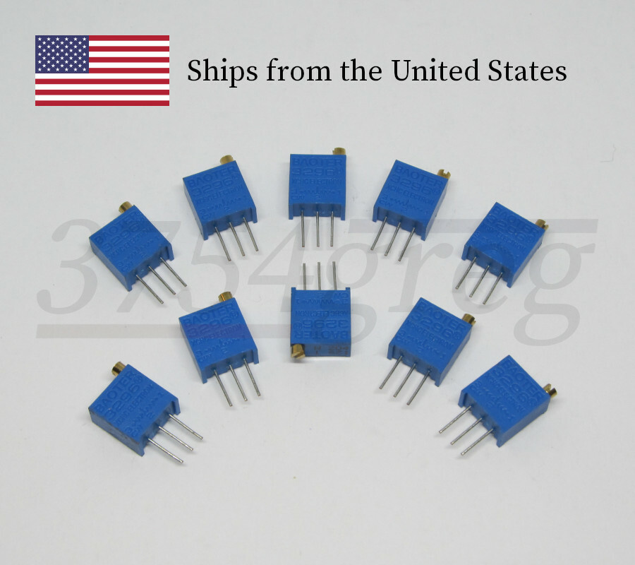 10pcs – 3296 3296W-204 200k Ohm Trimmer Potentiometer