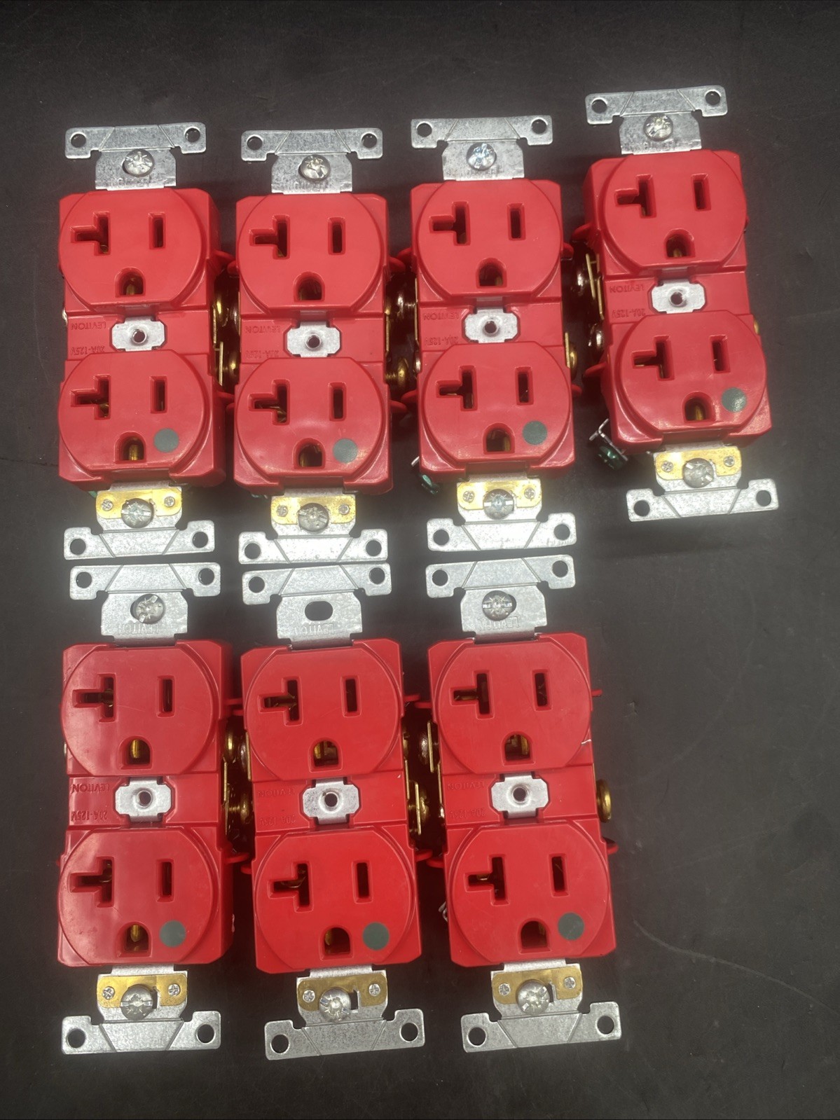 Leviton 8300-HR 20A 2-P 3-W Duplex Hospital Grade Receptacle IVORY *LOT OF 7*