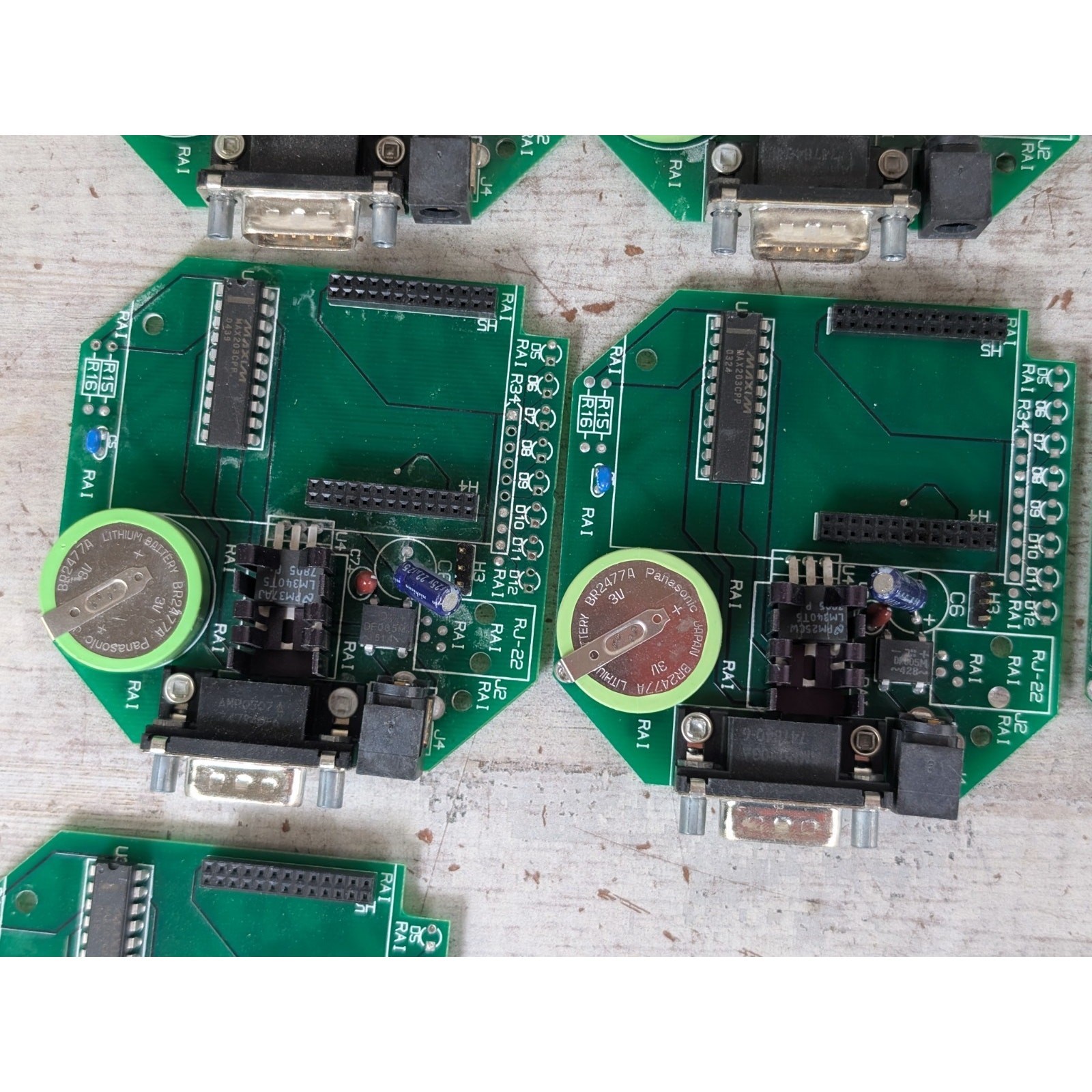 Lot Circuit Boards w Maxim MAX203CPP Transceiver Chip RAI P63664 AC-02 0203 DB-9