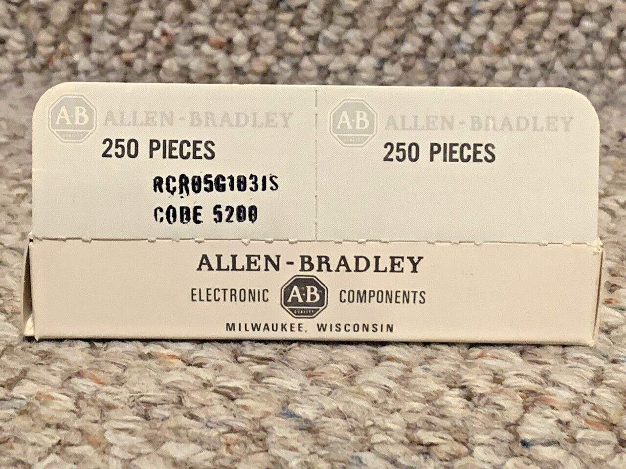 ALLEN BRADLEY RCR05G103JS (QTY-50) Resistor CC 10Kohm 1/8W 5%TOL