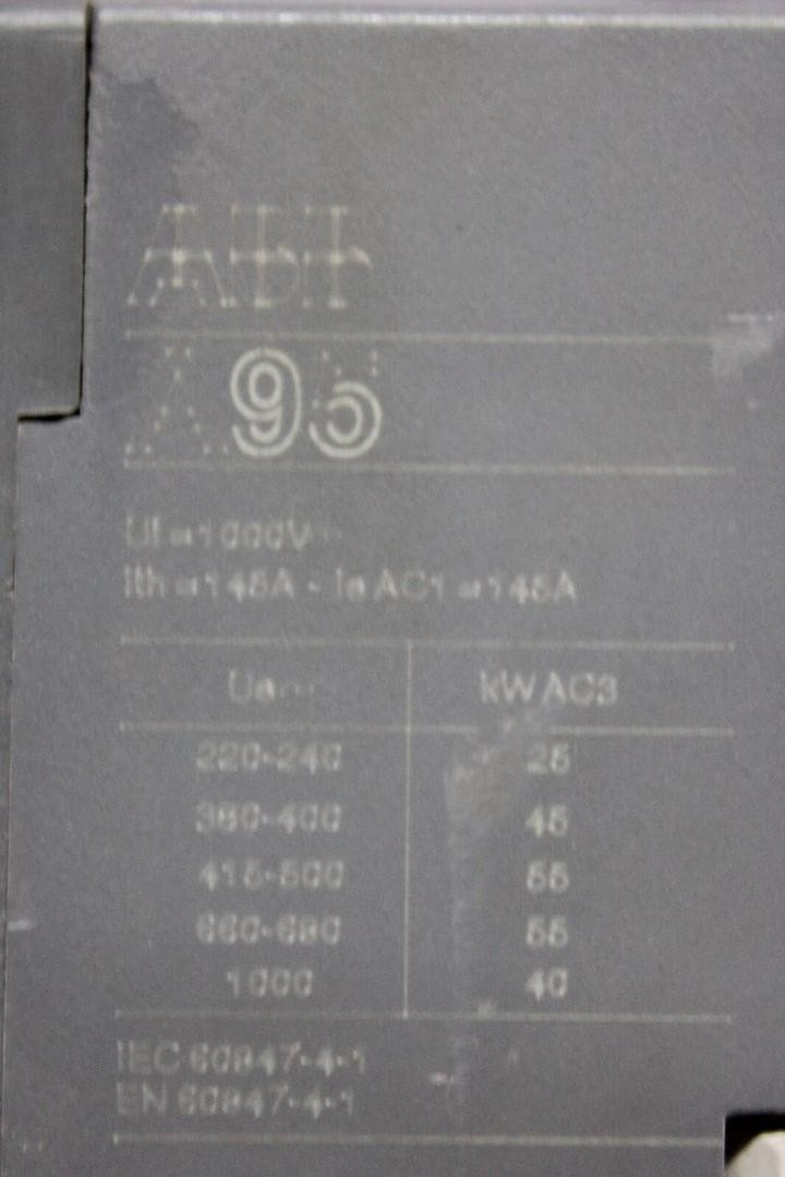 ABB CONTACTOR A95-30 125 AMP 600 VAC 3-POLE 3-PHASE 75 HP **WARRANTY**