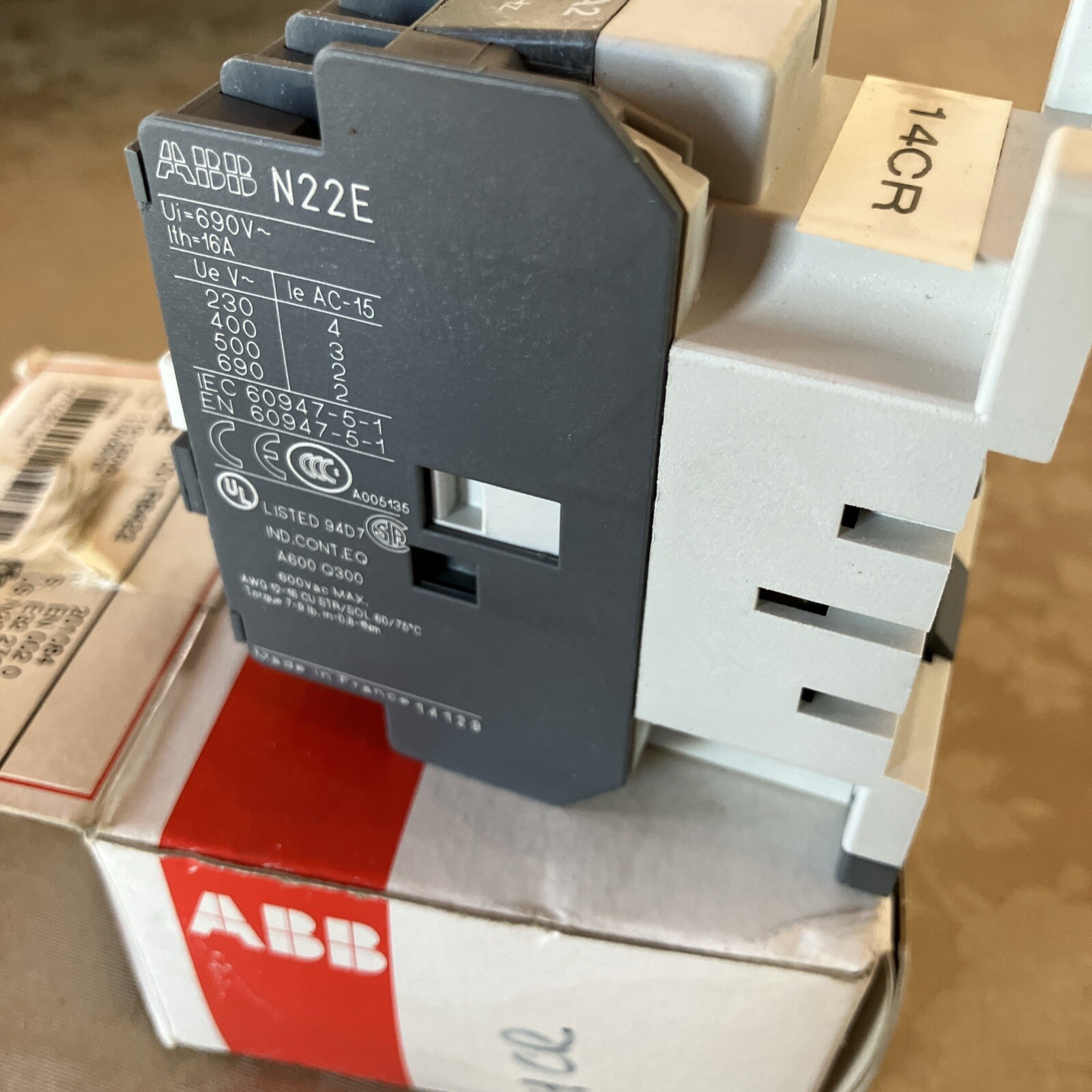 Control Relay Coil 120V 6 Amp ABB N22E-84 Made in France-not China
