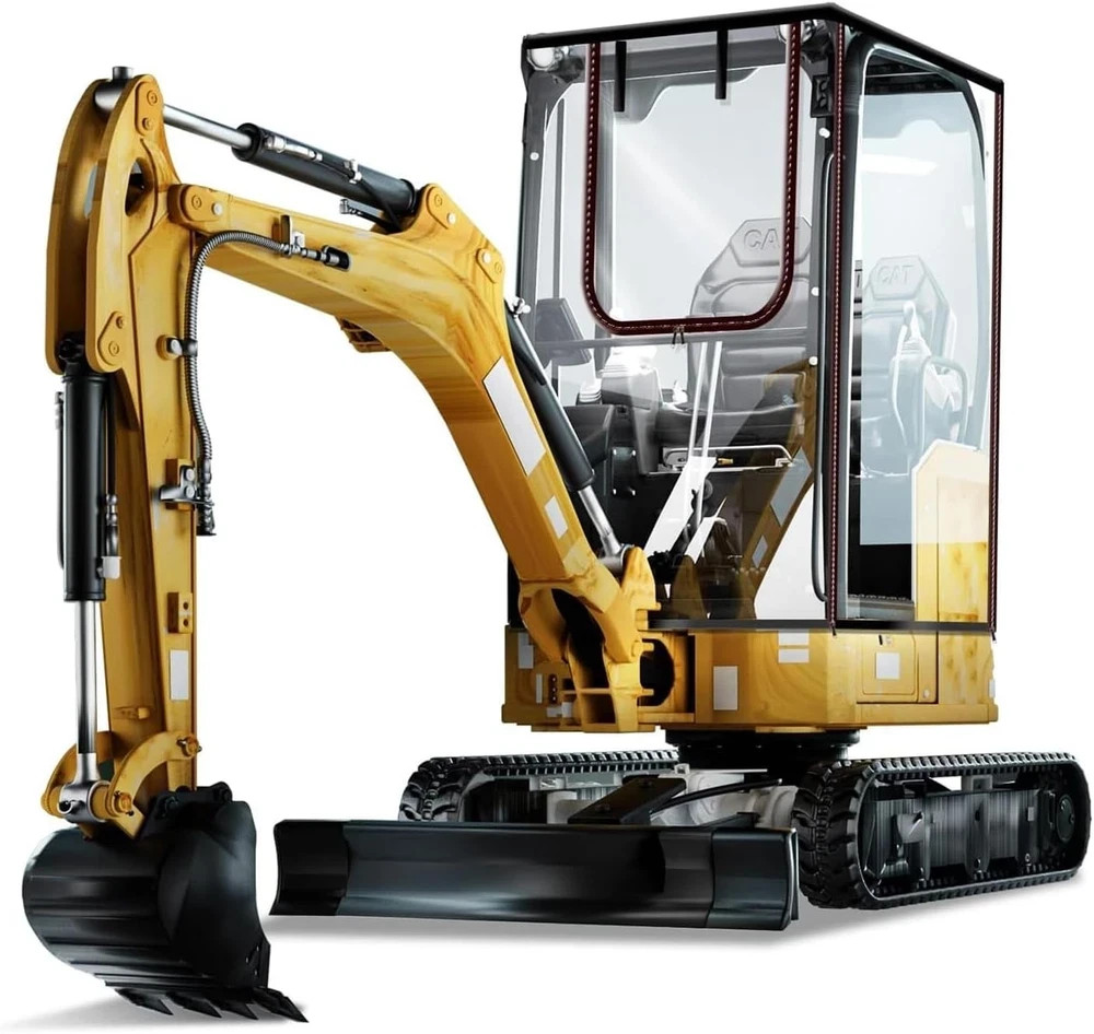 Upgraded Mini Excavator Cover, Waterproof Small Excavator Cover, Clear Enclosure