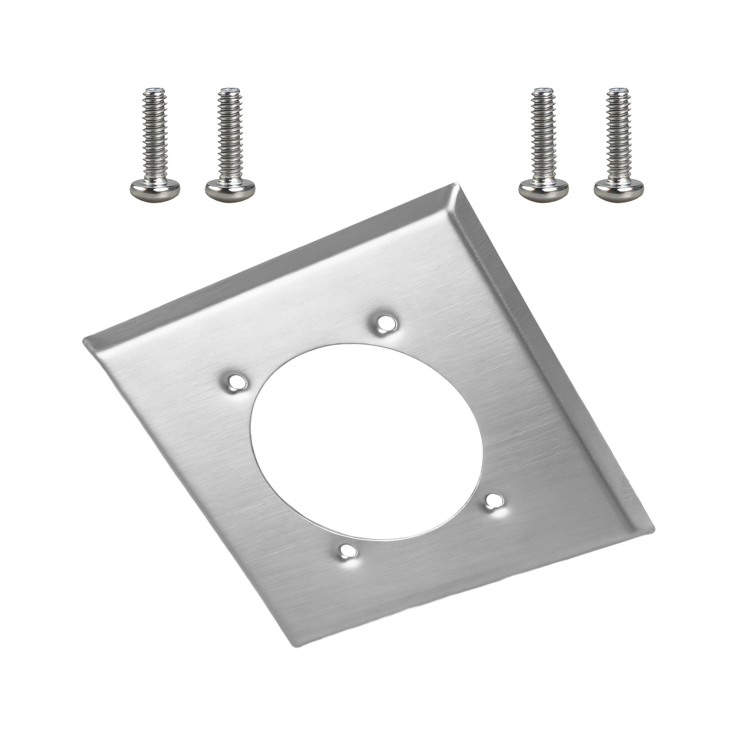 Outlet Cover Wall Plate 2 Gang Single Hole+ 4 Screws for HBL9450A Hubbell 14-50R