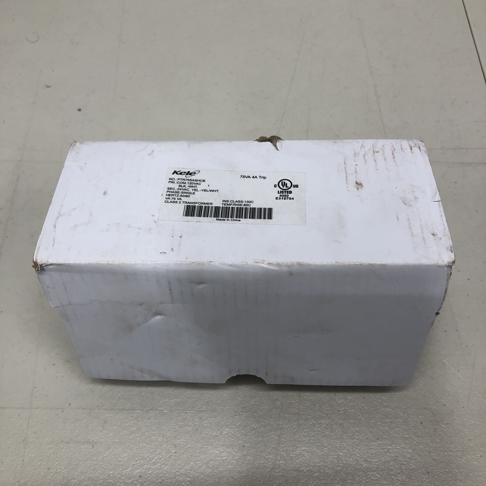 Kele PTR75SASHCB Class 2 Transformer Single 75VA 4A Trip 120VAC