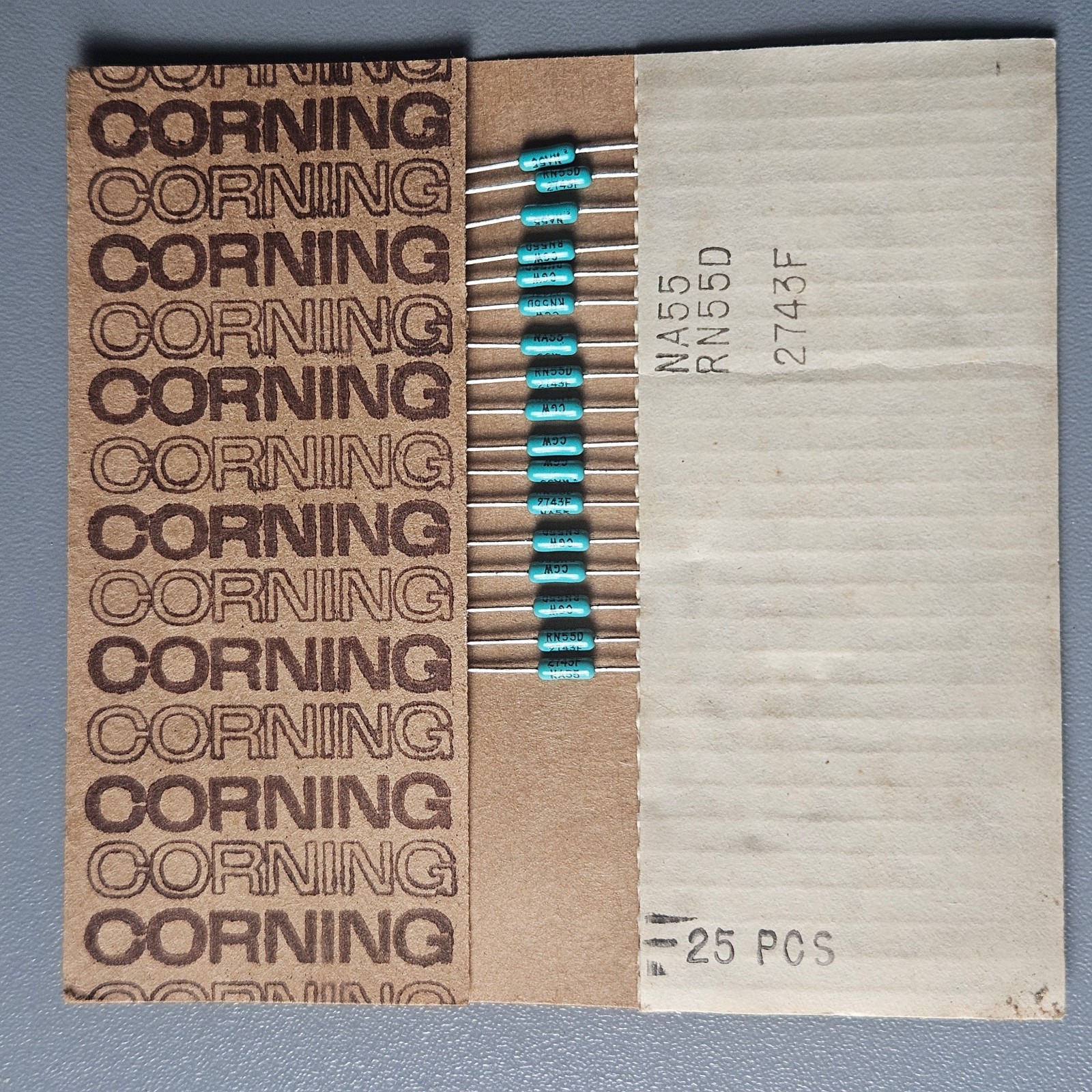 Mixed Lot of approx 250 different Vintage NOS Corning Metal Film Resisters audio