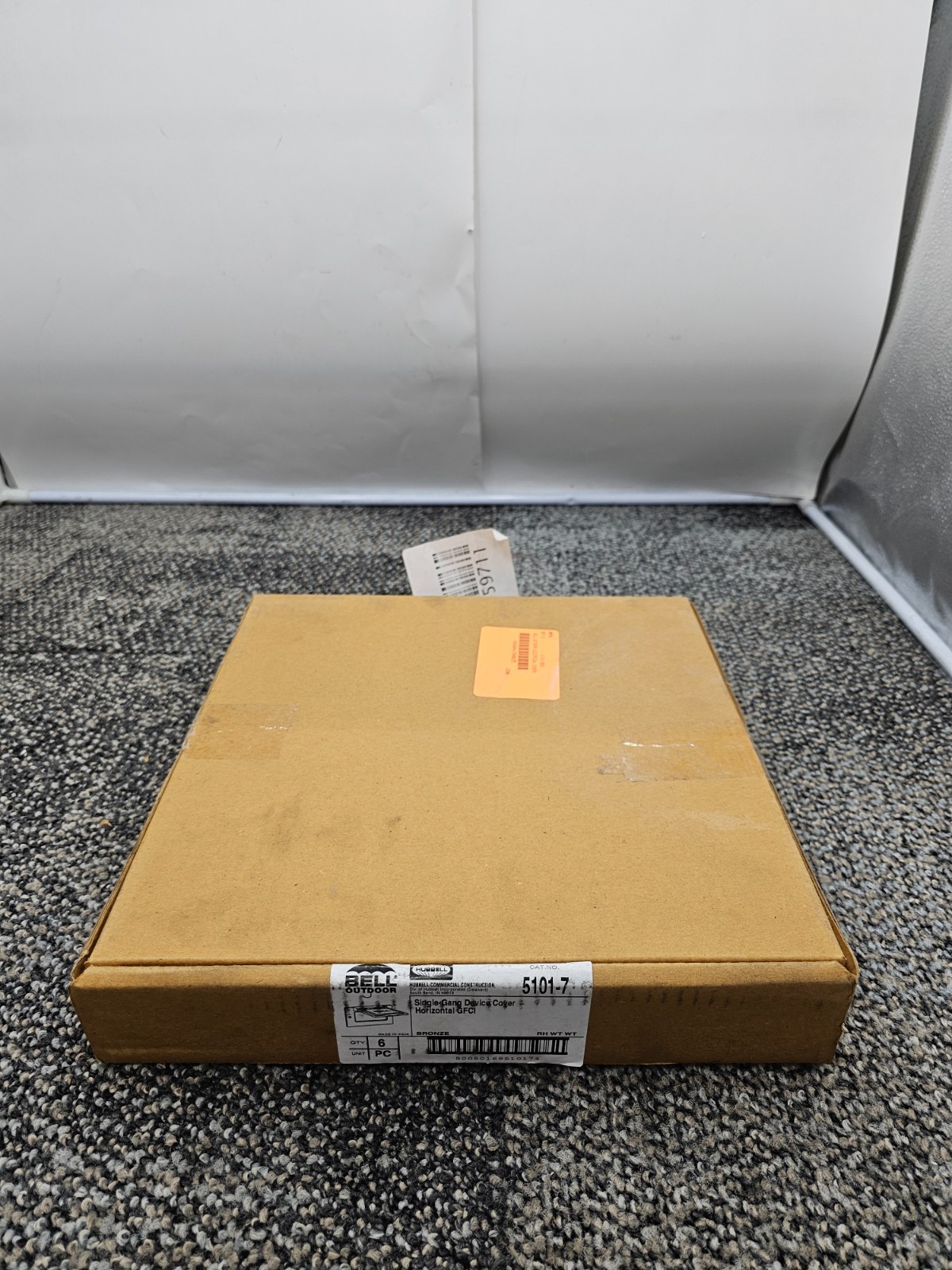 (QTY 6) Hubbell BELL 5101-7 Horizontal Mount Device GFCI Flip Cover Bronze