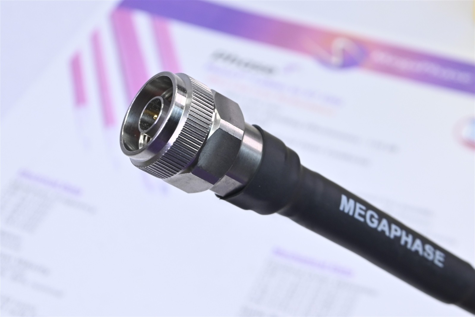 Megaphase 18 GHz Precision N Male to N R/A RF Coaxial Cable Ultra Low Loss 10″