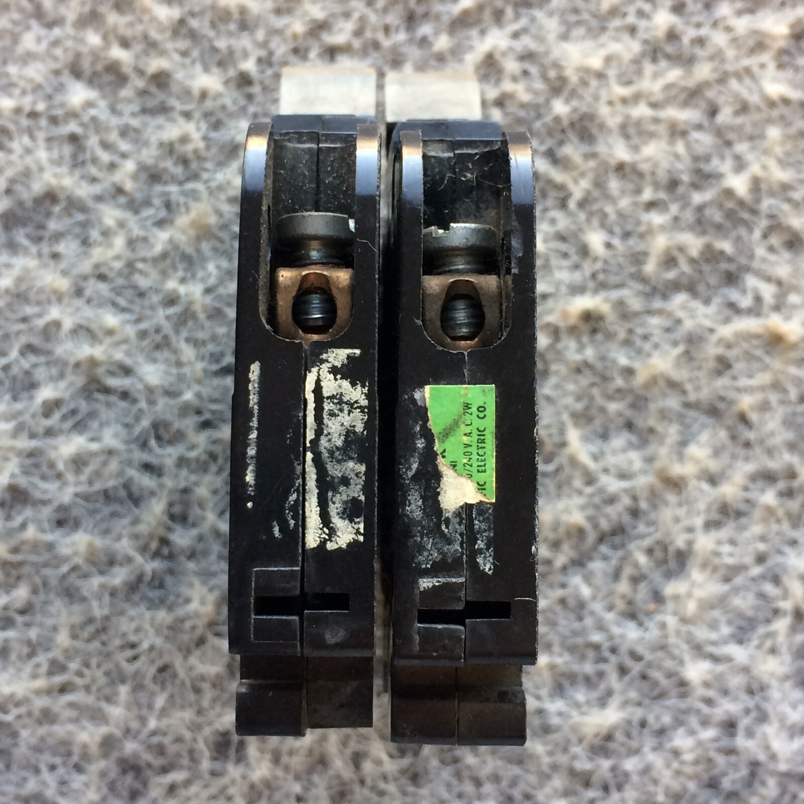 Lot of 2 FPE 20 Amp 1 Pole Stab-Lok Thin Federal Pacific Breakers NC120 Set of 2