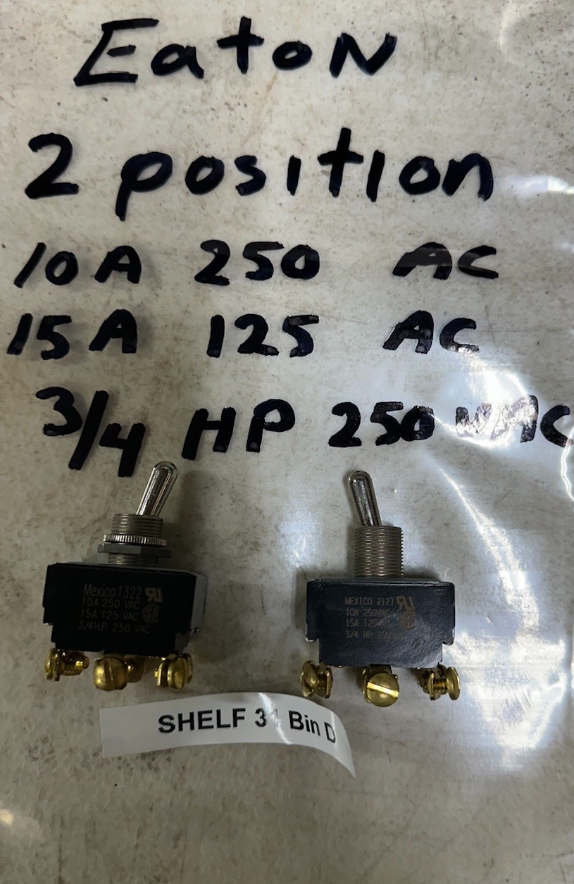 Eaton Toggle Switch XTD3A2A2, DPST, ON-none-off, Lot Of 2, See Description