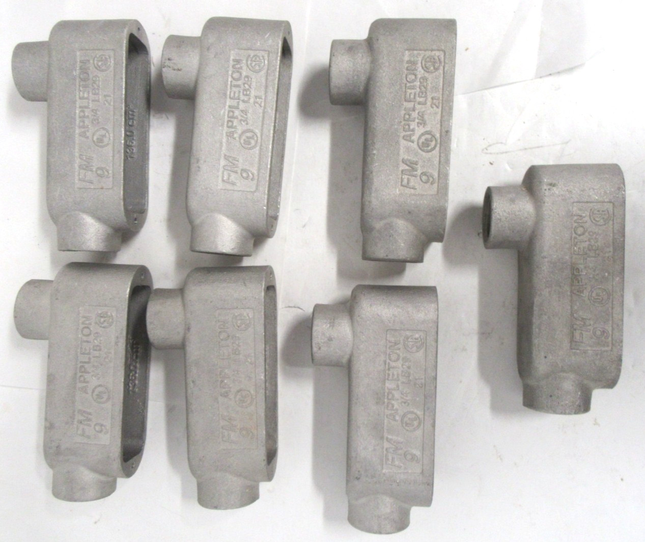 (Lot of 7) LB29 Appleton Condulet 3/4″ Mark 9 Conduit Outlet Body Aluminum LB