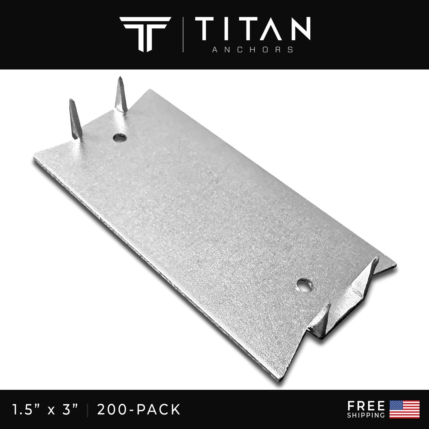 200-Pack Heavy-Duty 1.5-inch x 3-inch Steel Nail Plates for Wood Studs