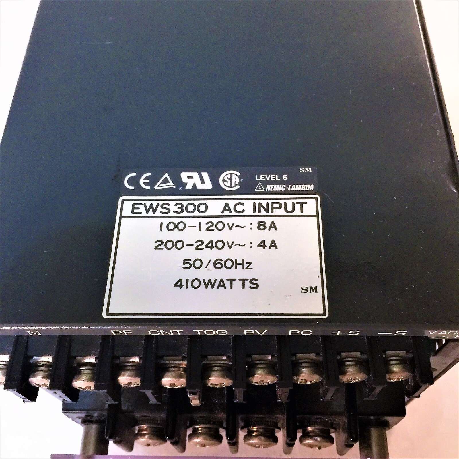 NEMIC LAMBDA EWS300-18 POWER SUPPLY 120/240 VAC 410 WATTS / 18VDC