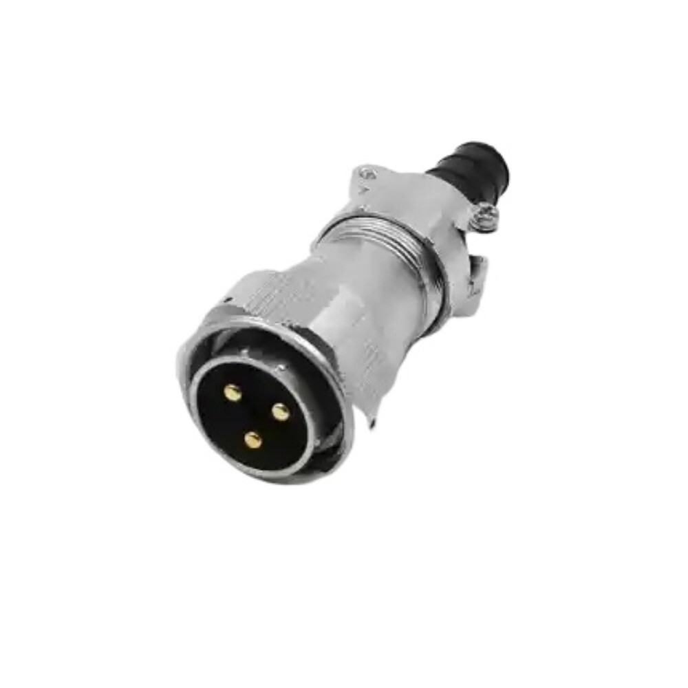 WY28 3-pin 500V Aviation Waterproof Straight Double Pressure Plate Cable Plug