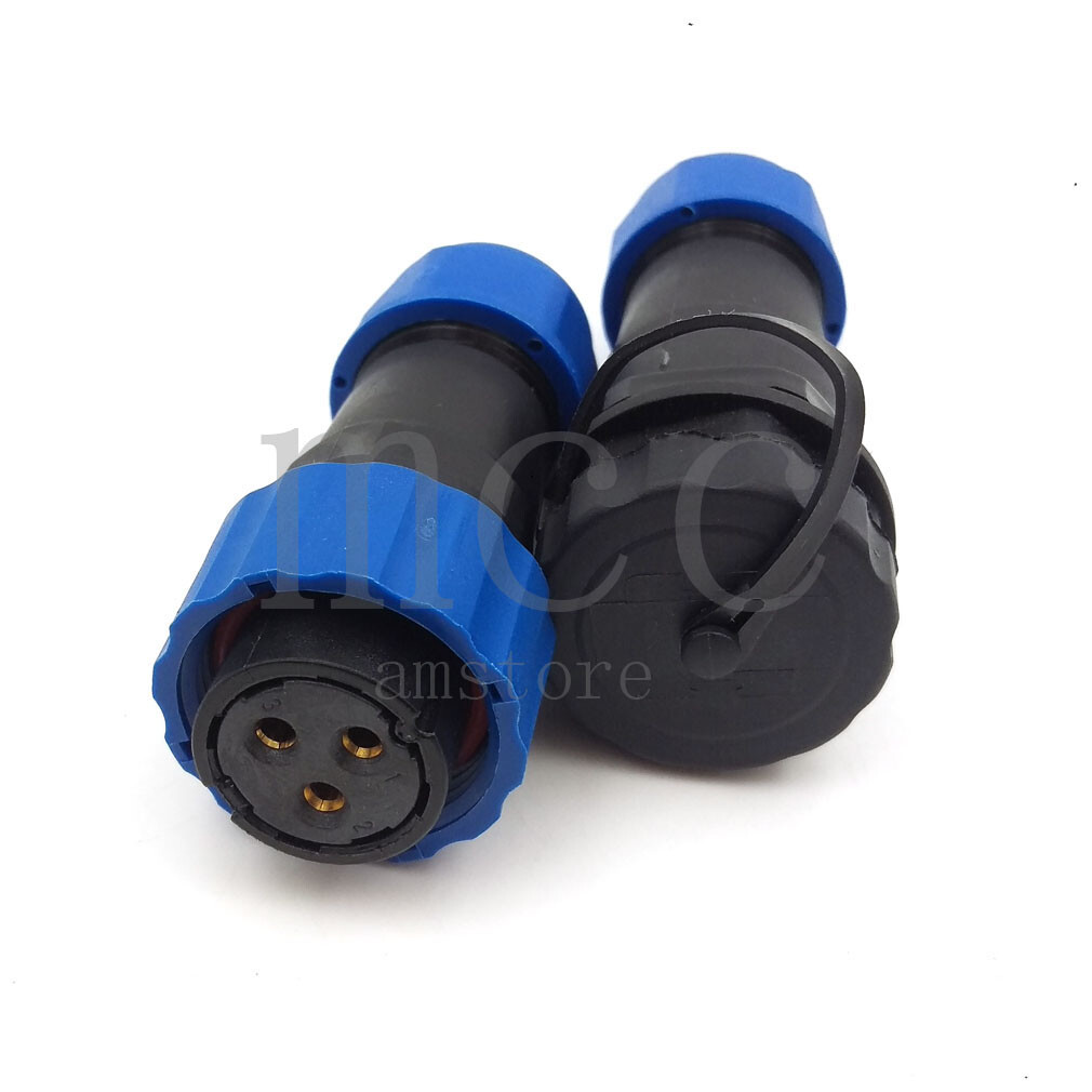 SP20 IP68 Waterproof 3 pin Docking Plug and Socket Inline Connector Aviation