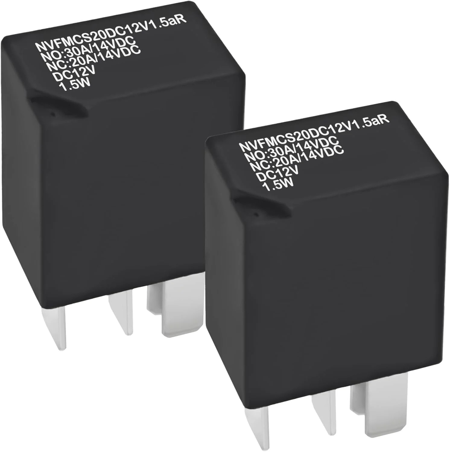 Relay NVFMCS20DC12V1.5aR (Pack of 2) – 12VDC 5-Pin Automotive Power Relay
