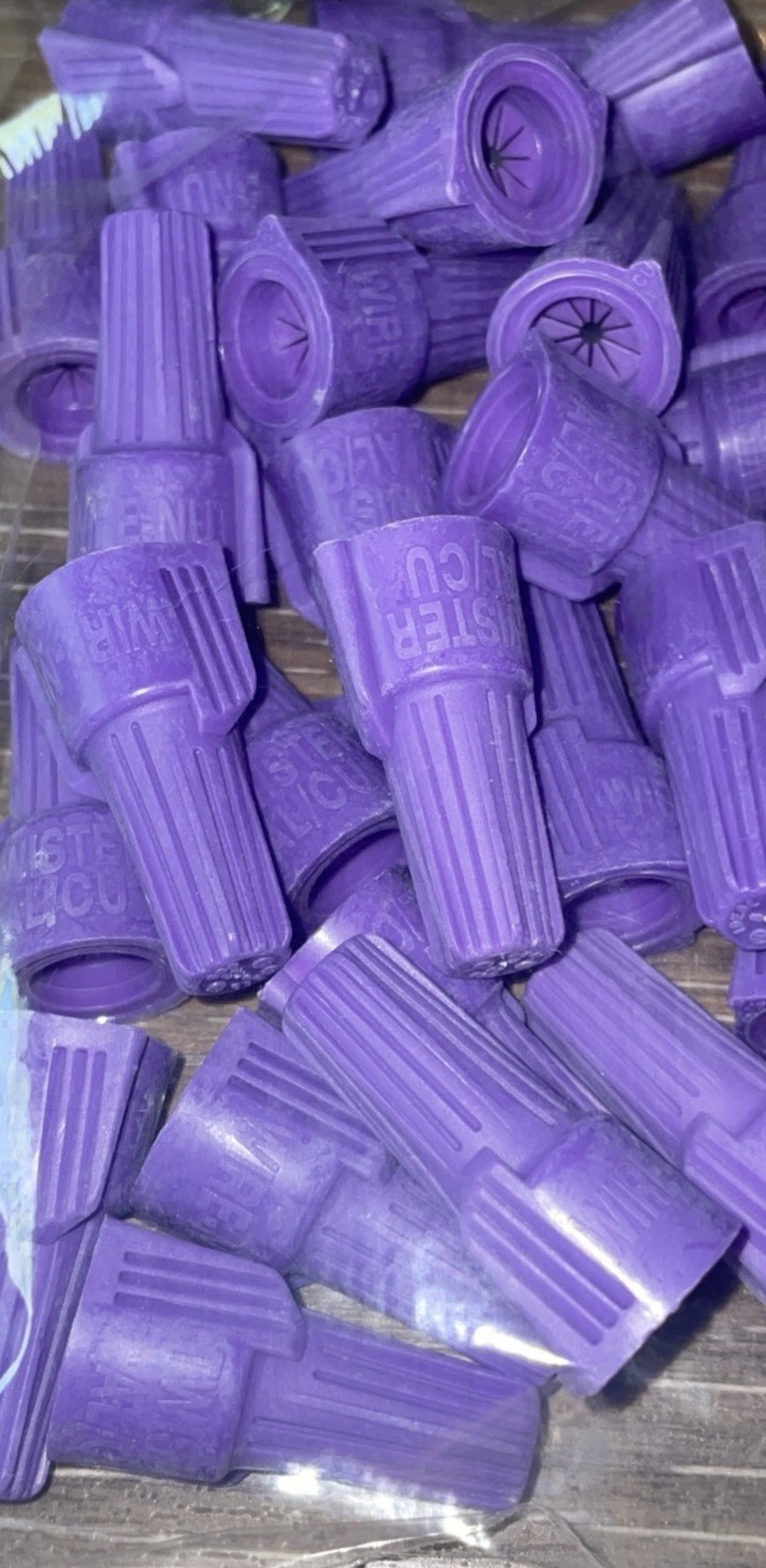 Ideal 50pcs Al/Cu Wire Connectors Aluminum to Copper – Purple