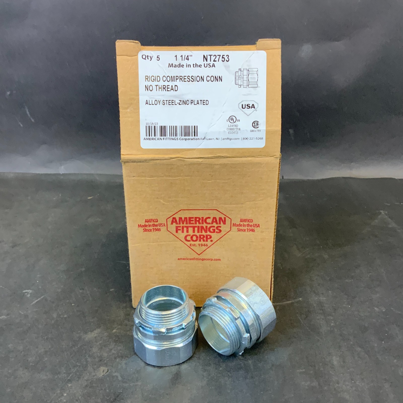 AMFICO NT2753 1-1/4″ RIGID COMPRESSION CONNECTOR ($10 OBO)