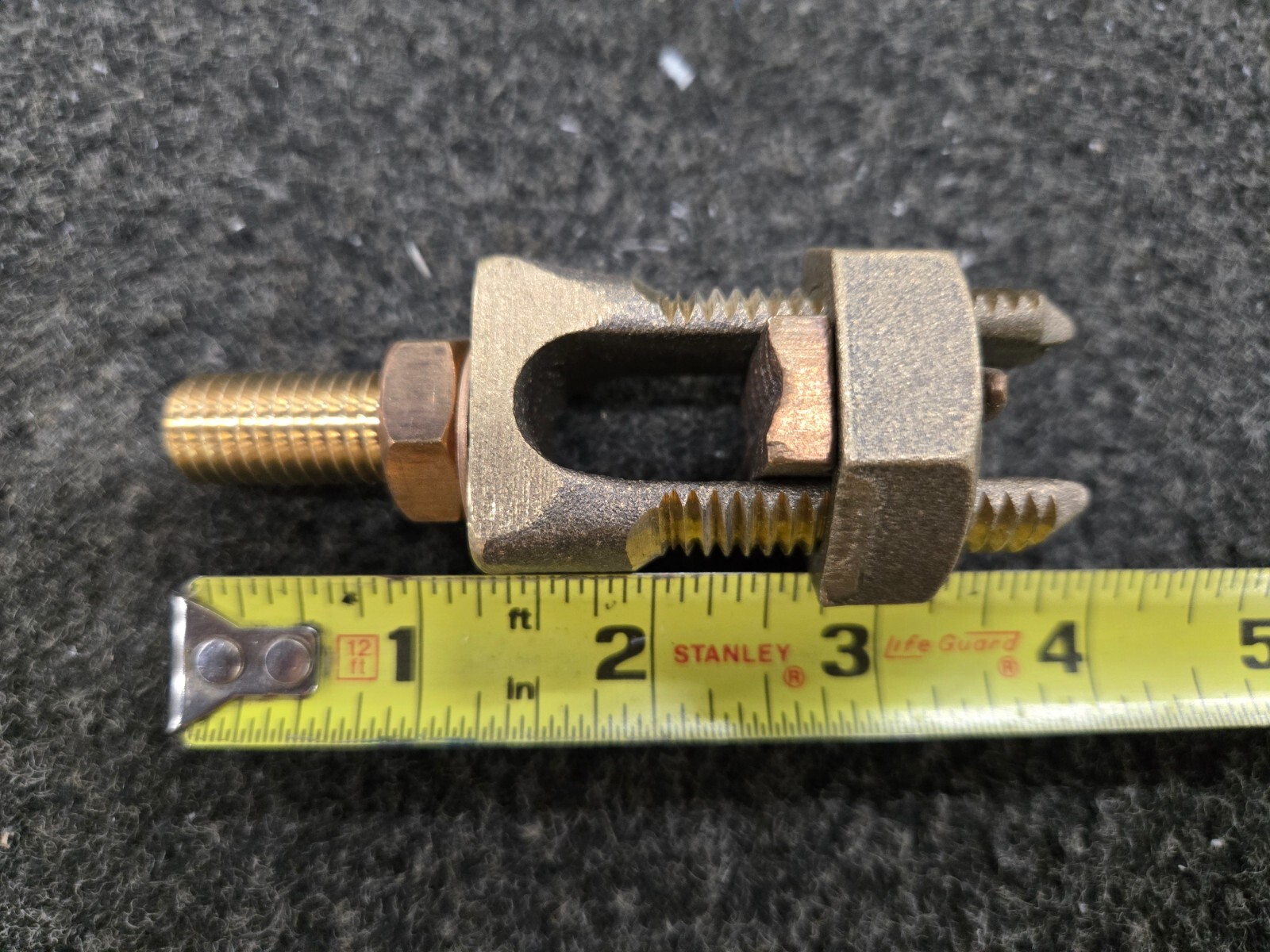 Split Bolt Brass Ground Connectors, 5 pcs, 1/2″, Stud Heavy Duty with Bronze Nut
