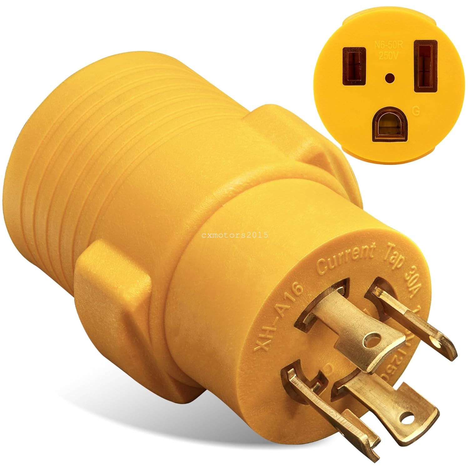NEMA L14-30P to 6-50R Generator to Welder Adapter 30 Amp 4 Prong Lock Male Plug