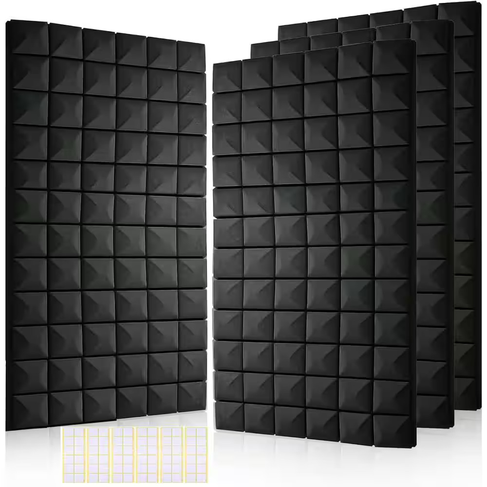 2In. T X 2Ft. X 4Ft. Black Fire Resistant High Density Sound Absorbing Panel 4-P