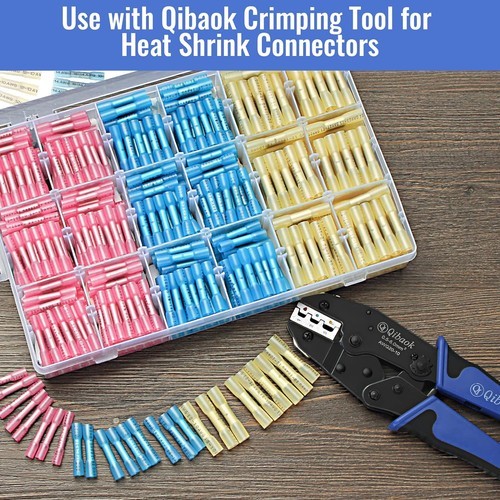 660 PCS Heat Shrink Butt Connectors Qibaok Crimp Electrical Wire Connector