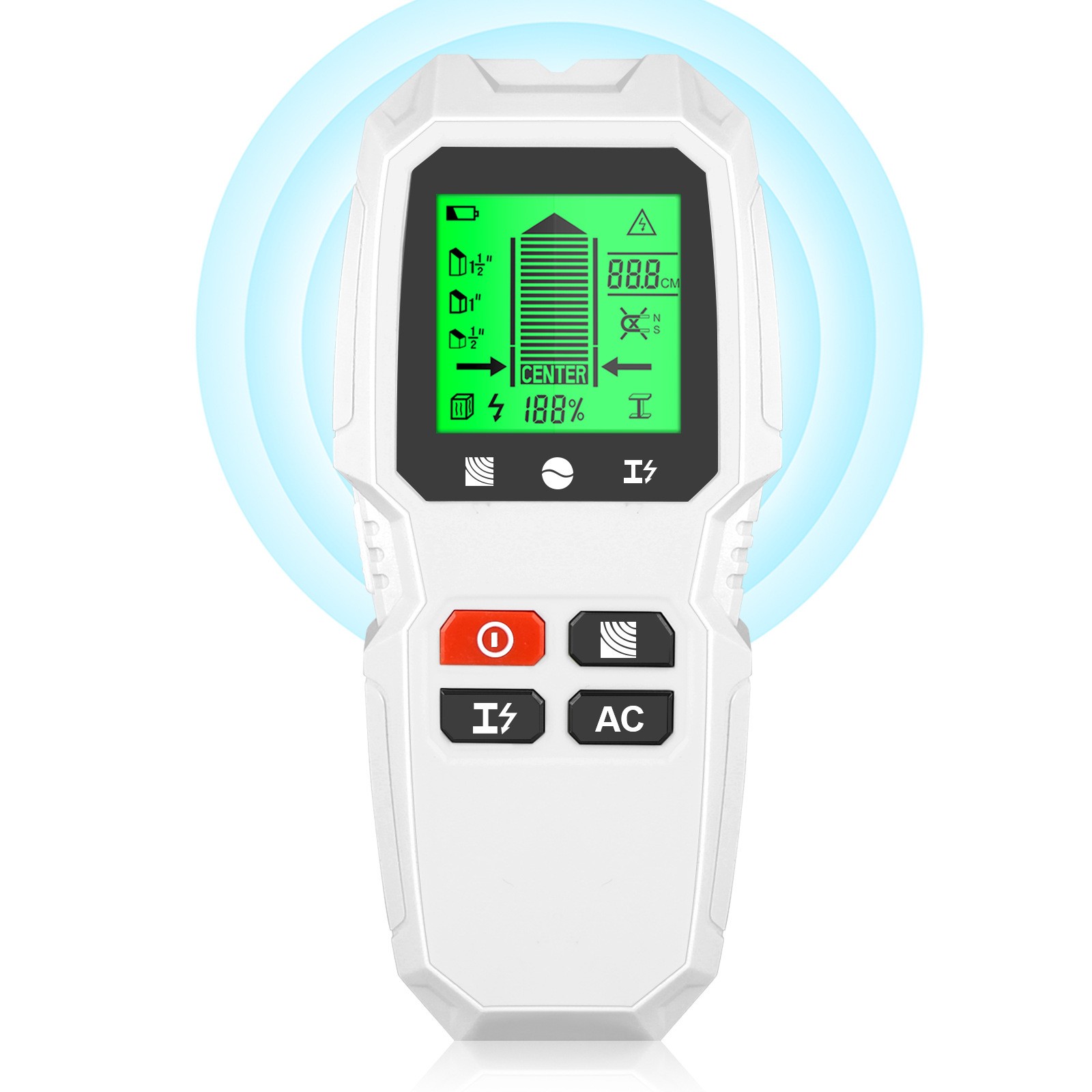 Handheld 6in1 Stud Finder with Metal Wood Cable Pipe and Live Wire Detection US