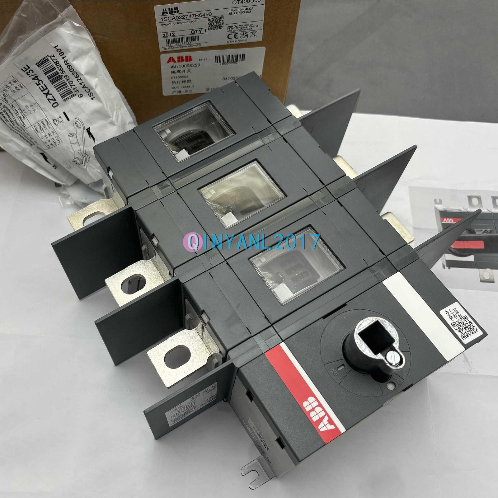 1PCS New Non-Fusible Disconnect Switch OT400U03 for ABB 3-Pole,400Amp,600VAC