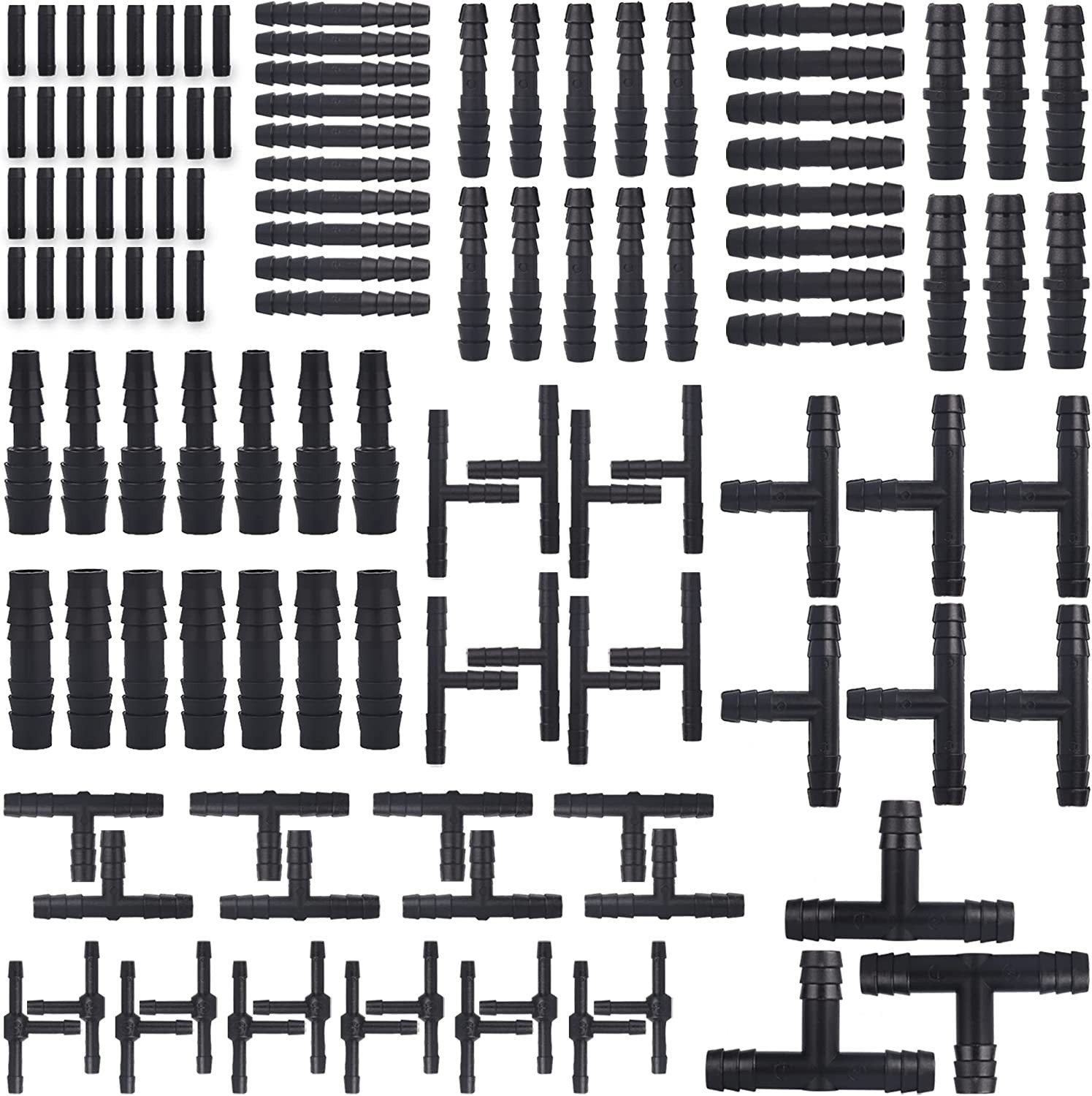 115 PCS Vacuum Connector Assortment Heat Resistance 240℃（460℉）12 Sizes Automotiv