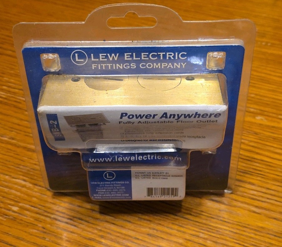 LEW Electric SWB-2 Recessed Floor Outlet Box NEW NIB