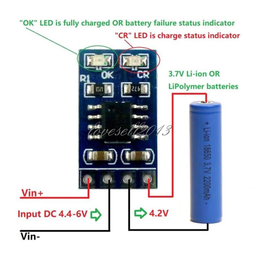 3.7V 4.2V MPPT Solar Controller 18650 Lithium Battery Charging 1A Charger Module