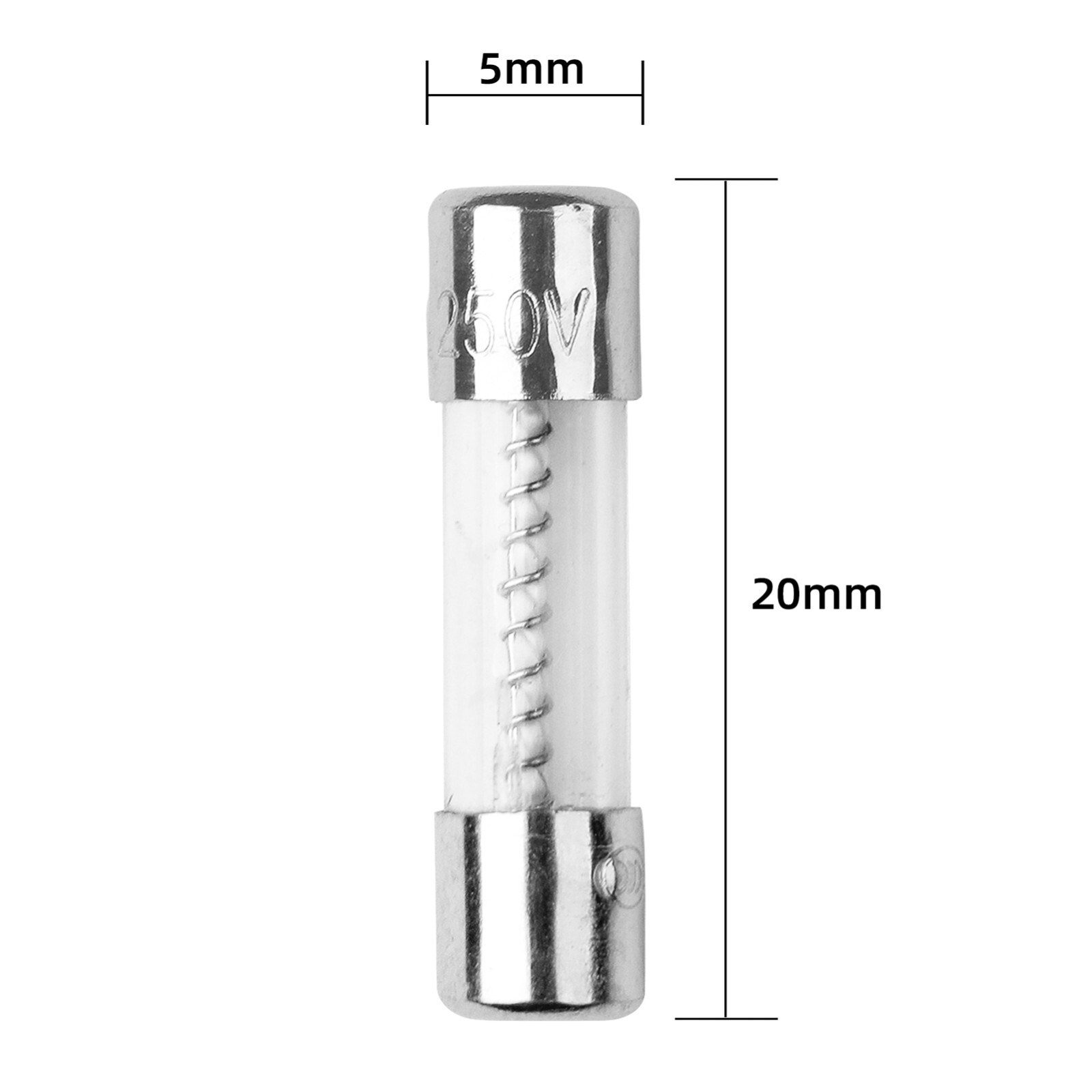 5Pcs 4A 250V SLOW Blow GLASS Fuse 5X20mm T4AL250V 4 amp Time-Delay Fuse
