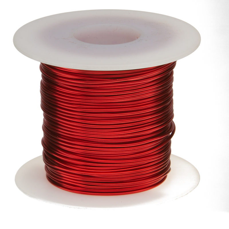 20 AWG Gauge Enameled Copper Magnet Wire 1.0 lbs 319′ Length 0.0331″ 155C Red