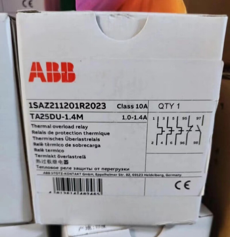 1pc ABB TA25DU-1.4M(1.0-1.4A) Thermal Overload Relays 1SAZ211201R2023