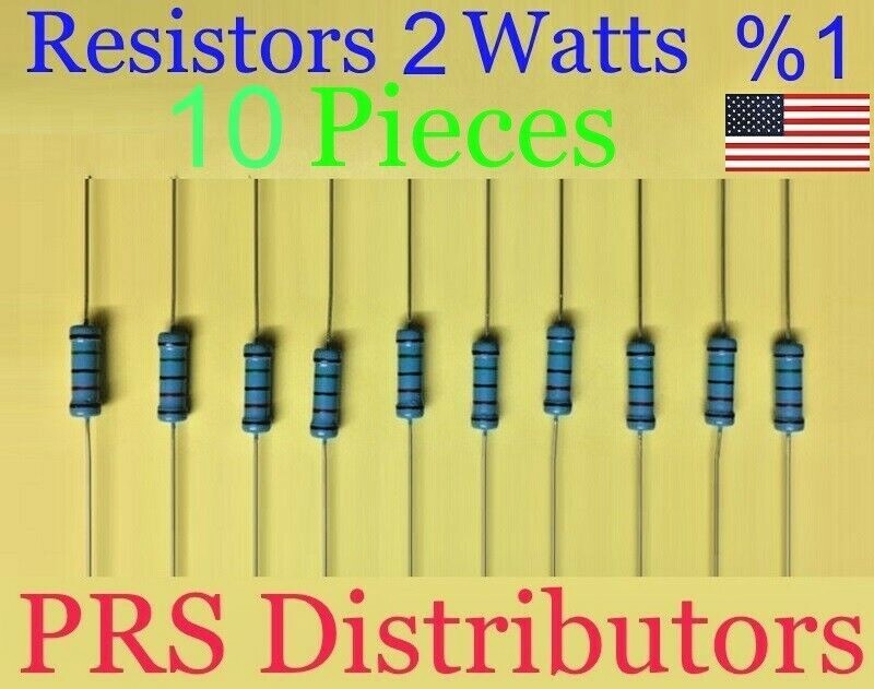 Resistor Metal Film 0.5Ω to 1MΩ 2W 1% 10 Pieces on your Choice 2 Watt USA SELLER
