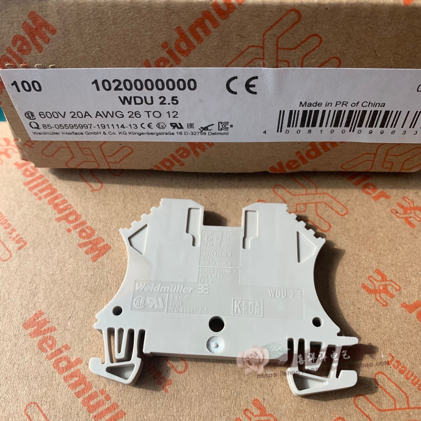 100PCS NEW Weidmuller WDU 2.5 rail bterminal lock 1020000000 Fast Free delivery
