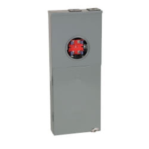 Square D 200A 20 Space 40 Circuit Electrical Panel with Ring Meter CSED New