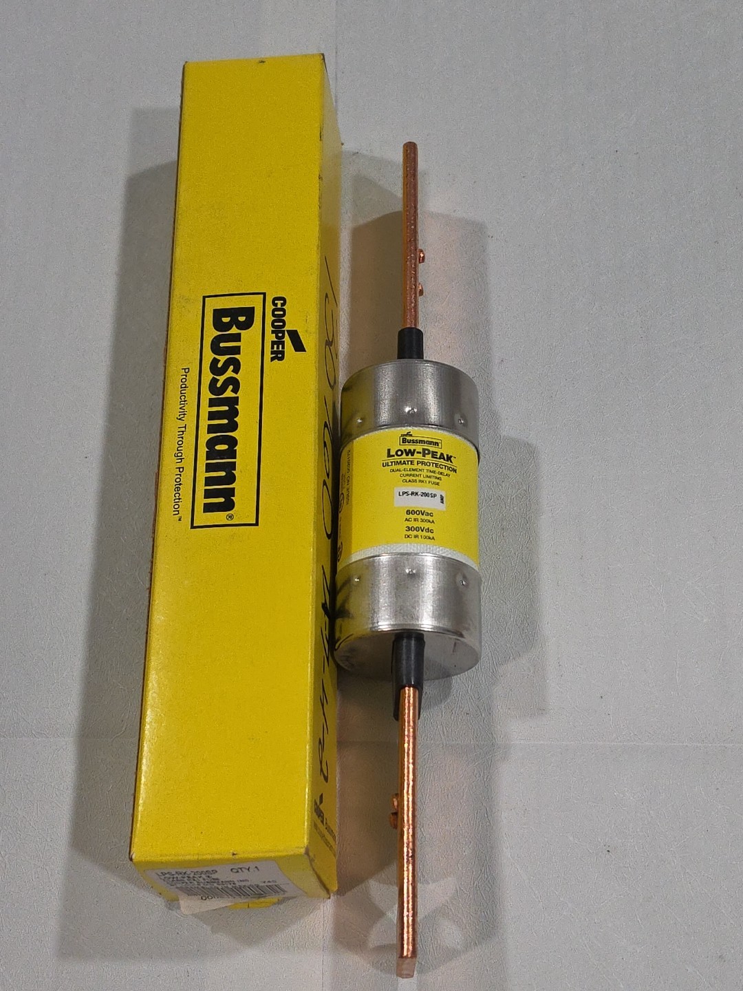 Eaton Bussmann Lps-Rk-200Sp Ul Class Fuse Rk1 Time-Delay 200A 600V LPSRK200SP