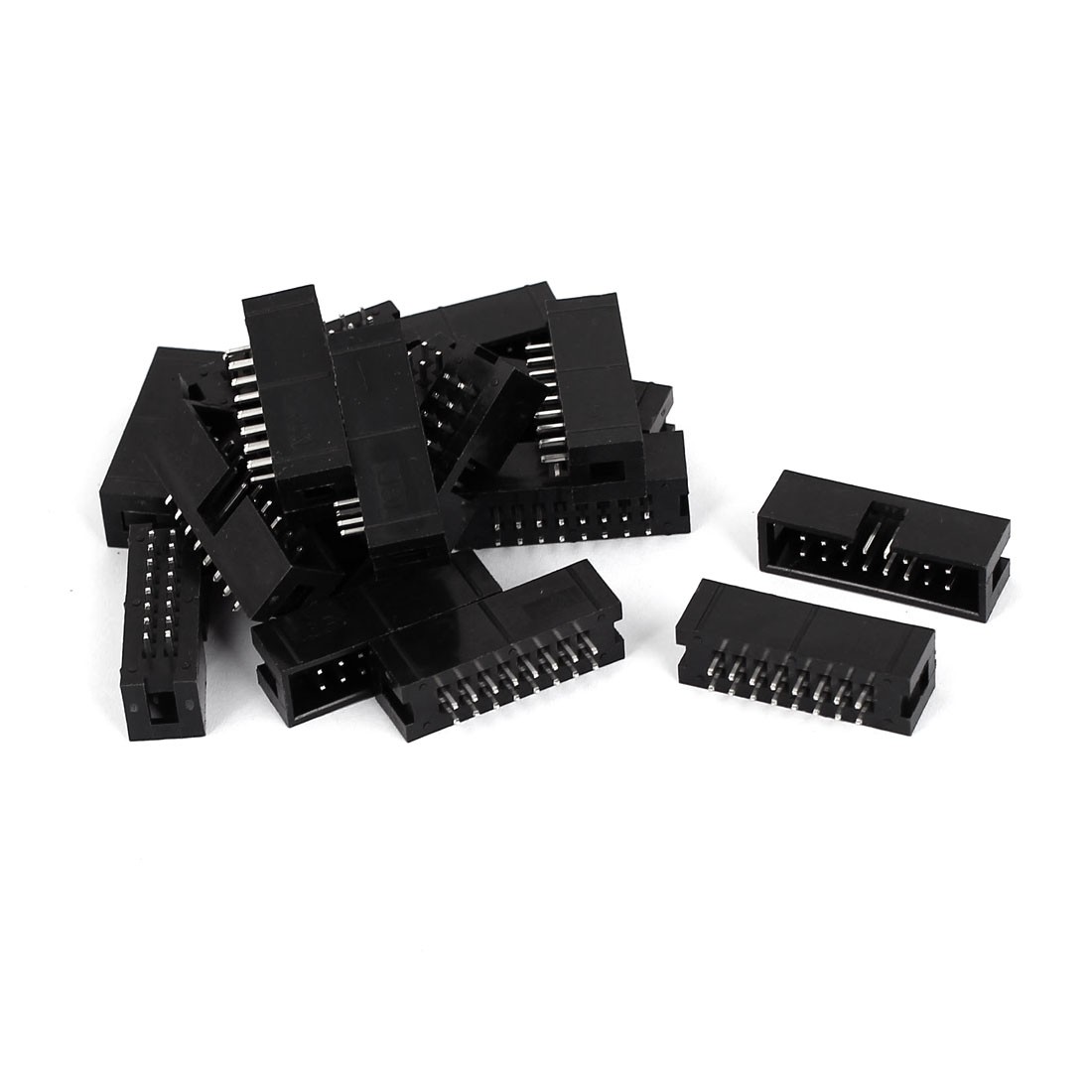 18pcs 2.54mm Pitch 2×8 16-Pin Box Header IDC Socket Straight Male Connector