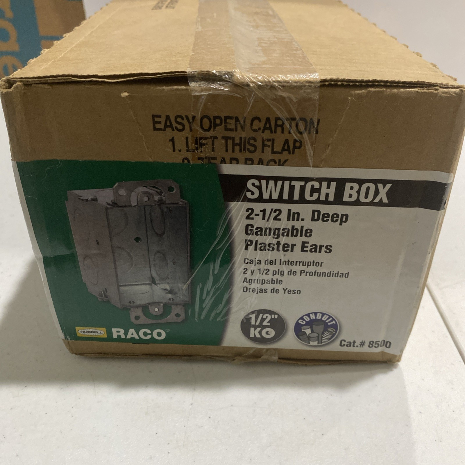 BOX OF 25 RACO Hubbell 8500 Steel Gangable Switch Box, 3″ x 2-1/2″ Deep