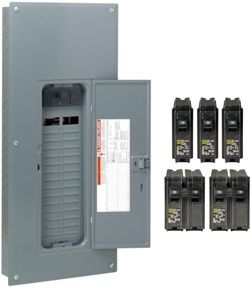 Square D 200 Amp 30 Space 60 Circuit Indoor Load Center Main Breaker Box Panel