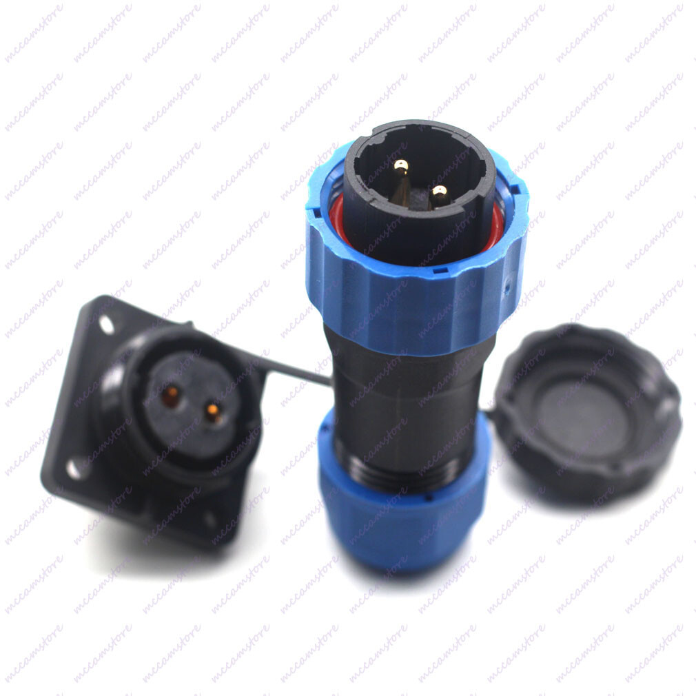 SD20 25A 2Pin IP67 Bulkhead Connector Plug Socket,LED Power Cable Wire Connector