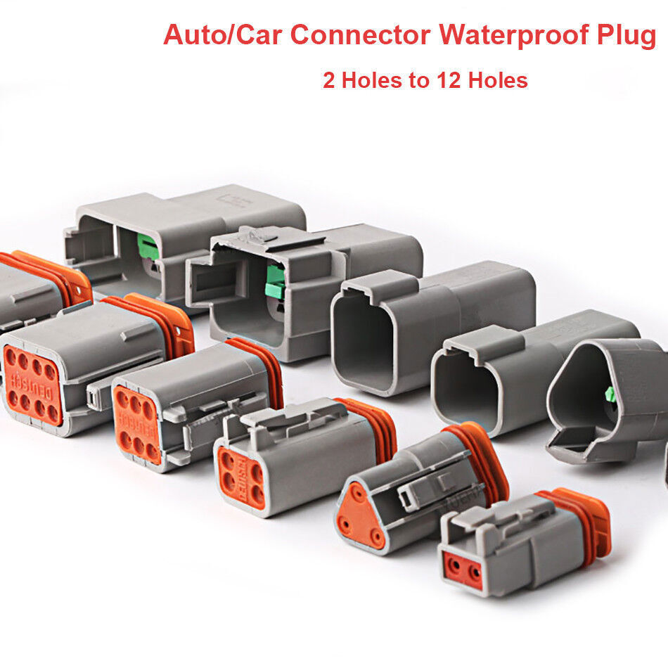 2-12 Way Plug Connector Kit DT06-2S C/W Pin & Wedglock DT04-2P Deutsch DT Series